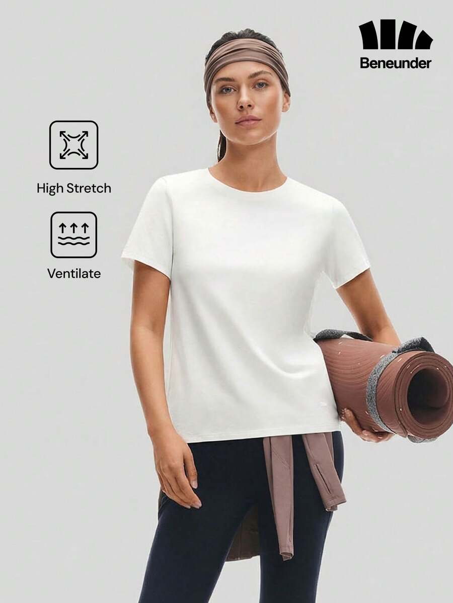 Beneunder 女款透氣棉質 T-shirt CT005 - 白色 - 查看 1