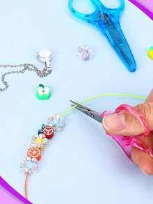Gunting Kerajinan Kecil, Gunting Perjalanan Mini dengan Penutup, Gunting Tajam Serbaguna, Gunting Jahit Mini Ujung Halus Lurus, Gunting Pemotong Kertas Detail Presisi, Scrapbooking - MultiWarna - View 4