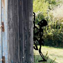 1pc Halloween Flat Decor: Skull Stand - Polypropylene Material, Suitable For Autumn Atmosphere - , 2D Flat - A - View 4