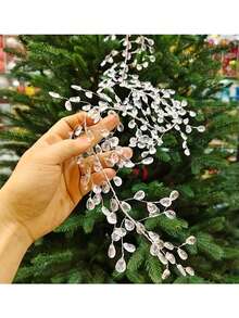 1pc-Christmas Crystal Strings, 39-Inch Christmas Tree Ornaments, Clear Crystal Decorative Strings, Suitable For DIY Crafts, Table Centerpieces, Holiday Decorations, Weddings, And New Year's Gifts - Multiple Styles - View 7