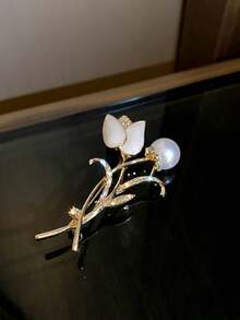 1pc Tulip Casual Street Style Zinc Alloy Brooch, Suitable For All Seasons, Perfect For Floral Collar, Lapel Pin, Summer T-Shirt, Chiffon Blouse, Jacket, Suit - Multicolor - View 8