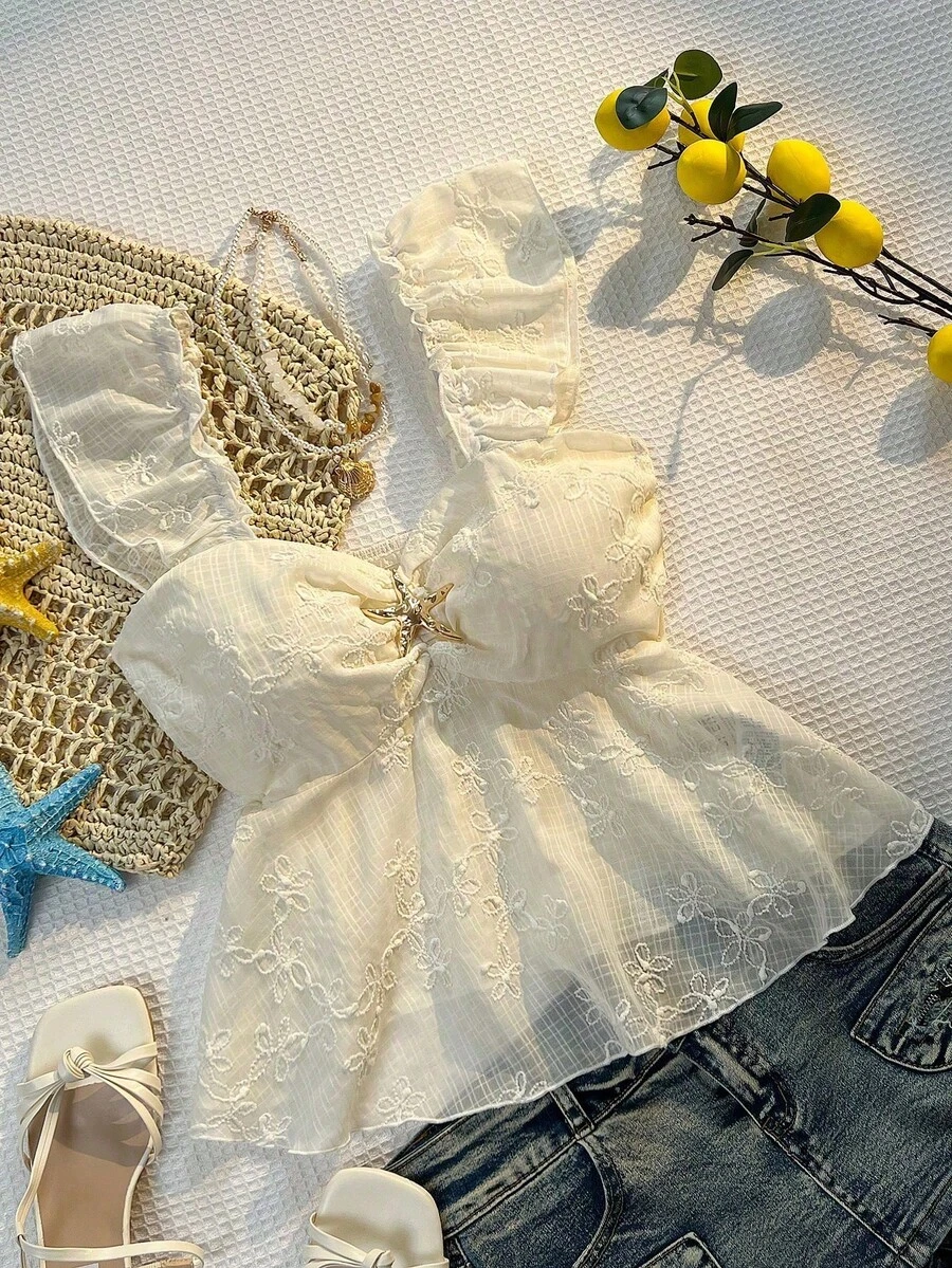 Women Mini Dresses - White - View 1