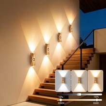 1/2/4pcs Dimmable Magnetic LED Night Light, Infrared Sensor + USB Rechargeable Wall Lamp, Smart LED Sensor Wall Light, 3-Color Adjustable, Wireless LED Wall Light, Suitable For Stairs, Bedroom, Hallway, Kitchen, Cabinet, Yard - Multicolor - View 10