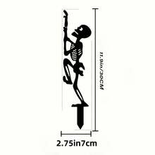 1pc Halloween Flat Decor: Skull Stand - Polypropylene Material, Suitable For Autumn Atmosphere - , 2D Flat - A - View 8