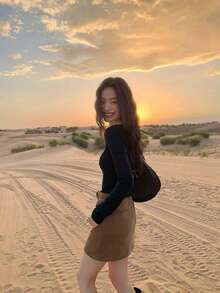 黑色修身船領長袖針織毛衣女款休閒優雅內搭T恤上衣 - 黑色 - 查看 8