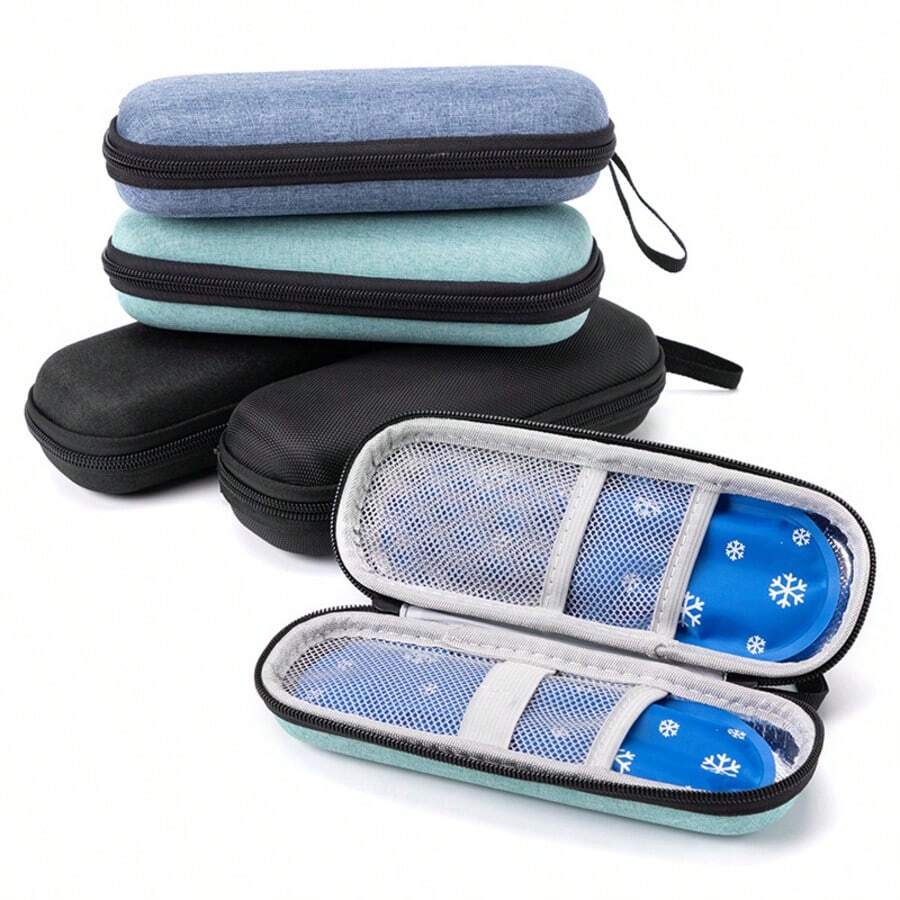 1/2pcs Portable Insulated Insulin Cold Storage Bag, Thickened Aluminum Foil Long-Lasting Cold Storage, Compact Pill Organizer, Reusable Pill Box, Essential For Outdoor, Business Travel, Dormitory - Multicolor - View 1