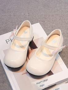Girls' High Heel Pumps Princess Shoes Spring/Autumn 2026 New Style PU Leather Bowknot Shoes - Beige - View 4