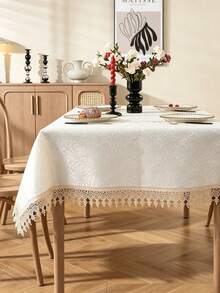 ABEST6522 Home&Living store 100% 聚酯纖維刺繡長方形正方形桌布 桌巾 家居裝飾 派對裝飾 婚禮系列 1件裝 - 彩色 - 查看 19