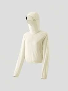 Beneunder Women's Lightweight Quick-Dry Breathable Sun-Protection Top (Short-Length) TS004 - Apricot - View 11