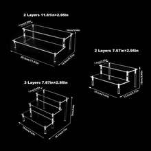 Transparent Acrylic Tiered Display Stand, Blind Box Figure Storage Rack, Desktop Organizer Multi-Layer Cosmetic Shelf - Multicolor - View 4