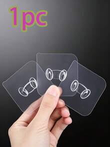 Transparent Plug Hook Strong Adhesive No-Drill No-Trace Power Cord Storage Wall Mount Bracket Home Heavy Duty Adhesive Hook - Multicolor - View 17