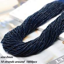 10串約1800顆粉色黃色綠色2mm小種子珠，適用於珠寶腰鍊製作DIY配件 - 2mm 純色小珠子 - 查看 16
