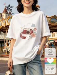 Women T-Shirts - 白色 - 查看 1