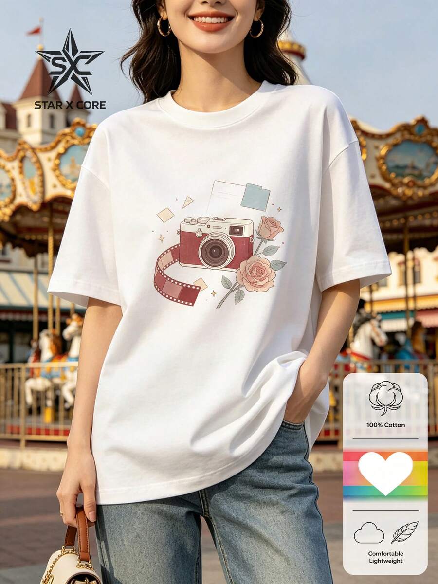 Women T-Shirts - 白色 - 查看 1