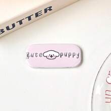 1pc Cute Cartoon Dog Adhesive Makeup Mirror Phone Stand, Foldable Horizontal & Vertical Mirror, Compact & Portable - Multicolor - View 4