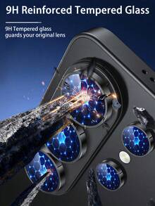 Gorilla Hero 1 Set Camera Lens Protector, Compatible With Samsung Series Models, Anti-Collision, Black CD Texture, Auto-Adsorption, Phone Accessories, Compatible With Galaxy S23/S24/S25/S25 Plus/S25 Ultra/Z Flip/Z Fold/Fold 8 Ultra/Fold 8 And Other Models - Black - View 4