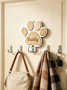 1pc Custom Leash Hook, Wooden Dog Leash Rack, Decorative Hook, Unique Home Decor, Pet Lover, Pet Anniversary, Pet Birthday Decoration, Farmhouse - Multicolor - View 6