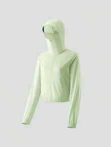 Beneunder Women's Lightweight Quick-Dry Breathable Sun-Protection Top (Short-Length) TS004 - Lime Green - View 10