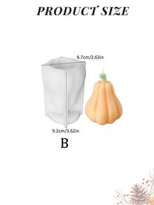 1 Set Pumpkin Candle Mold, 3D Autumn Silicone Mold, Halloween Thanksgiving Decoration Mold, Suitable For Resin Candle Soap Wax, Autumn Pumpkin Silicone Fondant Chocolate Cake Decoration Mold DIY Handmade Craft - B - View 9