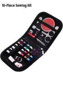 10pcs/106pcs Sewing Tool Kit (Random Color), Travel Sewing Set Includes 24 Colors Thread, Sewing Needles, Scissors, Buttons, Tape Measure, Seam Ripper, Etc., Suitable For Daily Small Repairs, Emergency Mending And DIY Crafts; Portable Travel Sewing Storage Box, Essential Sewing Accessories. - Multicolor - View 7