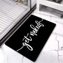 Quick-Dry Absorbent Bath Mat, Funny Black Bathroom Decor Non-Slip Thin Rubber Bath Mat, Suitable For Bathtub, Shower, Sink, Outdoor Carpet, Doormat, Autumn Bathroom Accessory, Back To School Entryway Decor - Multicolor - View 1