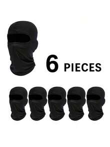 Multi-Pack Unisex Solid Color Balaclava Headwear Single-Hole Full Face Mask, Suitable For Daily Outings, Outdoor Activities And More - Multicolor - View 11