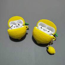 1pc Lemon Shaped Earphone Case, Cute Wireless Bluetooth Earphone Case, Anti-Drop Durable And Fashionable Accessory, Suitable For AirPods Pro3/4/Pro/Pro2 - Multicolor - View 2