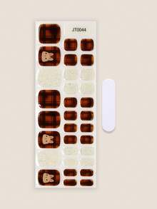 New Cross-Border Semi-Cured Gel Toe Nail Stickers, Glitter Sparkle Design, In Stock Wholesale, Waterproof And Long-Lasting - Multicolor - View 3