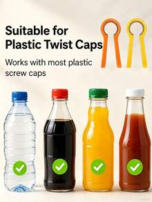 1pc Rotary Bottle Opener, Plastic Beverage Cola Universal Opener (Multiple Colors Available), Non-Slip Cap Grip, Ergonomic Handheld Design, Effortless Tightening And Sealing Bottle Caps, Labor-Saving Bottle Opener Tool For Elderly And Women, Kitchen Gadget - View 7