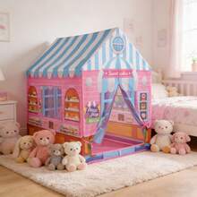 Pink Sweet Bakery Kids Play Tent, Foldable Indoor Pretend Play House For Girls And Boy, Cartoon Candy Shop Playhouse Children Game Toy Bedroom Decor Gift - Dessert Shop - View 6