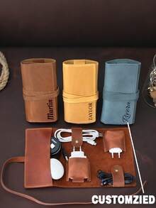 Personalized Engraved Cable Case & Rope Organizer - Custom Name/Text/ Suitable For Camping, Storage Box, Travel Gift For Men & Women, Case For Cables - Multicolor - View 7