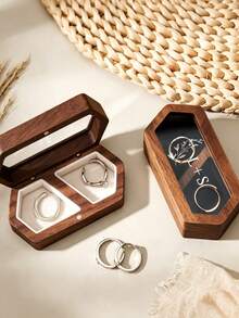 Kotak Cincin Pernikahan Kayu Kustom, Tempat Cincin Dua Slot yang Dipersonalisasi, Kotak Cincin Pertunangan dan Upacara, Hadiah Sempurna untuk Pacar, Baik untuk Ulang Tahun, Pertunangan, atau Pernikahan. - MultiWarna - View 8