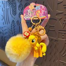 Panini My Little Pony Theme Keychain With Fluffy Ball, Cartoon Character Bag Pendant, Suitable For Keys, Bags, Backpacks And Accessories - Multicolor - View 13