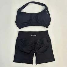 Women Two-Piece Outfits - Deep Sea Shorts and Bra Set - View 6