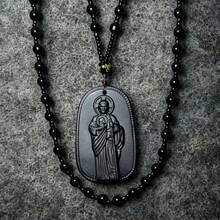 Women Pendant Necklaces - Black - View 4