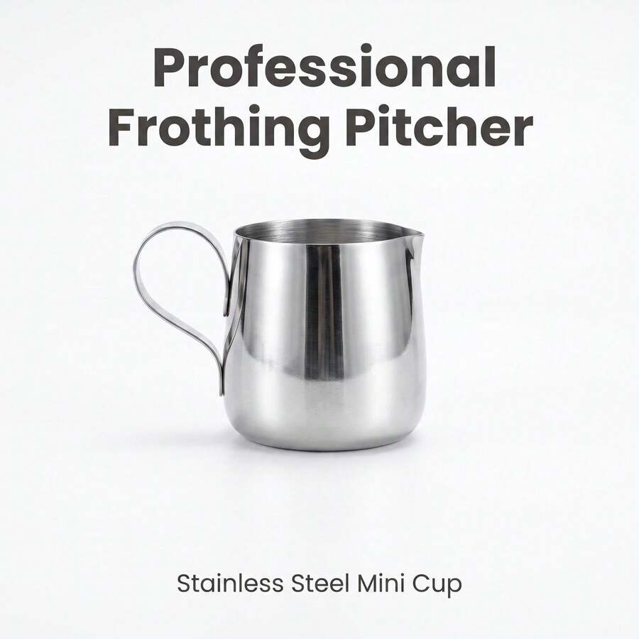 2/3pcs Stainless Steel Latte Art Pitcher, Suitable For Milk Frothing And Coffee Decoration, For Home Or Coffee Shop Use - Silver - View 1