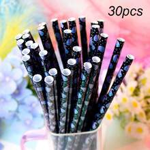 30pcs Halloween Straight Straws - Includes Pumpkin, Bat, Spider Web And Skull Patterns, Black And Orange Color Scheme, Suitable For Halloween Party Supplies And Birthday Decorations, Mixed Styles, Reusable Daily Straws - Multicolor - View 17