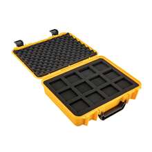 HaroldDol Watch Storage Box With 12 Slots Portable Plastic Suitcase Display Case With Latch, Shockproof ( Yellow )[Ideal Daily Accessory] - Yellow@FSLMGF8WWDFKH - View 5