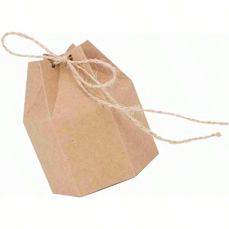 50 Candy Boxes, DIY Paper Favor Boxes With Hemp Rope For Wedding, Baby Shower And Birthday Parties - Multicolor - View 1