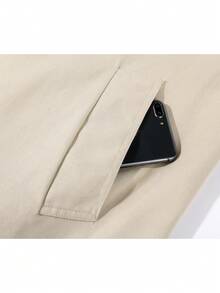 Premium Korean Style Loose Casual Stand Collar Button Coat Jacket, Suitable For Campus, Office, Daily Wear In Spring And Autumn - Apricot - View 3