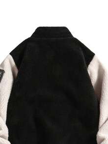 LEGEN DEER Men's Letter Pattern Zipper Casual Versatile Everyday Long Sleeve Jacket - Black - View 5