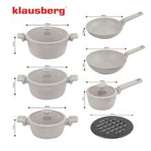 12-Piece Cookware Set With Wok Pan, Cast Aluminum, Non-Stick Coating, Beige, KB-7969 - View 4