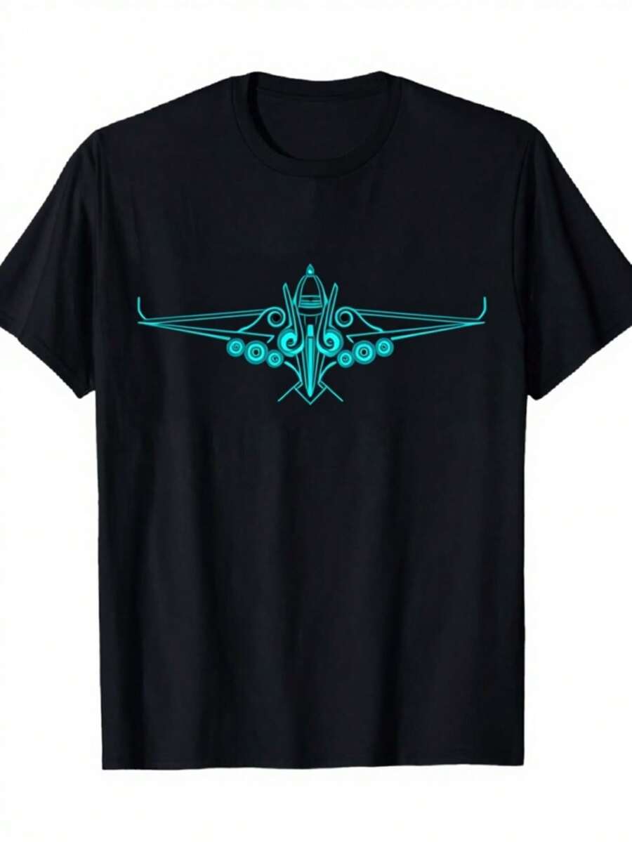 Men T-Shirts - 黑色 - 查看 1