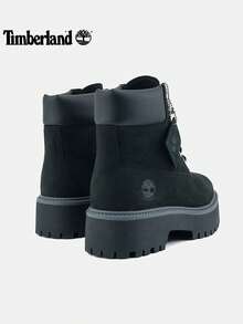 Timberland Women's Outdoor Hiking Climbing Leather Thick Sole Martin Boots - Black - View 7
