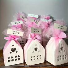 SILIKE LUFEI 1PC/2PCS Cetakan Resin DIY Bentuk Hati, Bintang, Rumah, Tempat Lilin, Alas Lilin, Cetakan Silikon, Cetakan Plaster untuk Ornamen Lilin - Cetakan rumah - View 4