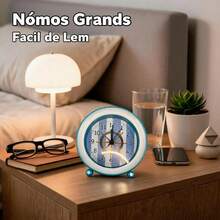 Unisex Practical Style For Bedroom And Office Desk Clock - Blue - View 3