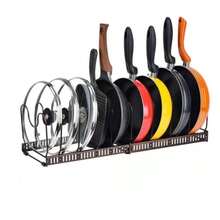 Expandable Kitchen Cookware/Kitchen Utensil Storage Rack/Organizer, Vertical Storage Stand Suitable For Countertop And Drawer Cabinet (Can Store Pot Lids, Frying Pans, Baking Trays, Plates, Cutting Boards), Multi-Functional Cabinet Organizer, Space-Saving Kitchen Storage Solution (Suitable For Countertop, Pantry, Cabinet), White Kitchen Storage Accessory, Multi-Slot Vertical Design Keeps Kitchen Utensils Tidy, Suitable For Home Kitchen, Apartment, RV And Small Space Countertop, Independent Vertical Cookware Rack, Multi-Functional Kitchen Essential For Organizing Pot Lids, Frying Pans, Baking Trays And Tableware. - Multicolor - View 9