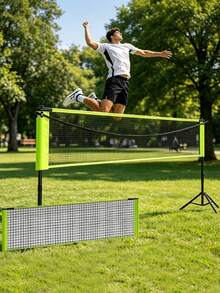 1pc Portable Standard Badminton Net, Foldable Indoor Mobile Net For Competition And Outdoor Blocking (Note: Net Only, Frame Not Included) - Multicolor - View 2