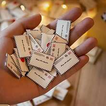 Bộ 90/180 phong bì mini kèm thư tình, ghi chú trong viên nang viết tay, quà tặng dễ thương lãng mạn cho cặp đôi, tỏ tình, tình bạn, kỷ niệm - Nhiều màu - Xem 2