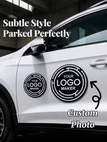 1件客製化汽車磁鐵，個性化照片Logo磁鐵，自訂圖片與文字汽車貼紙，汽車裝飾配件，車輛貼花，磁性標誌，汽車裝飾，卡車SUV外觀，司機家人朋友生日聖誕禮物 - 款式2 - 查看 2